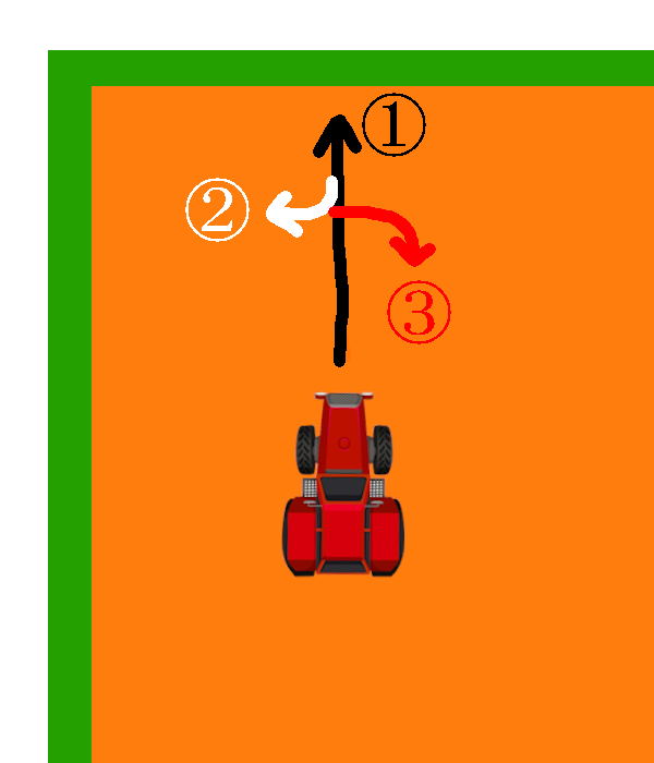 トラクター　代掻き　旋回方法２